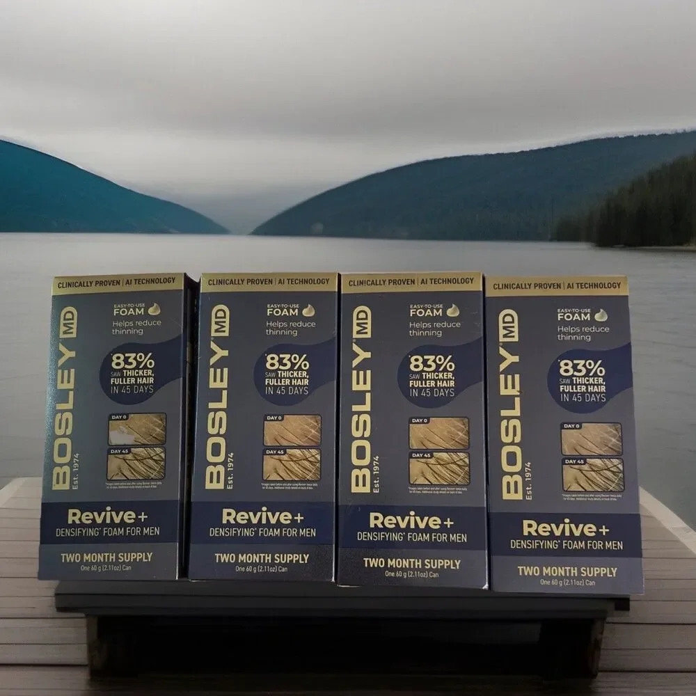 Bosley MD Men's Revive + Densifying Treatment Foam - 4 BOXES
